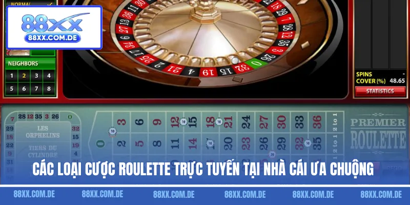 Các loại cược roulette trực tuyến tại nhà cái ưa chuộng